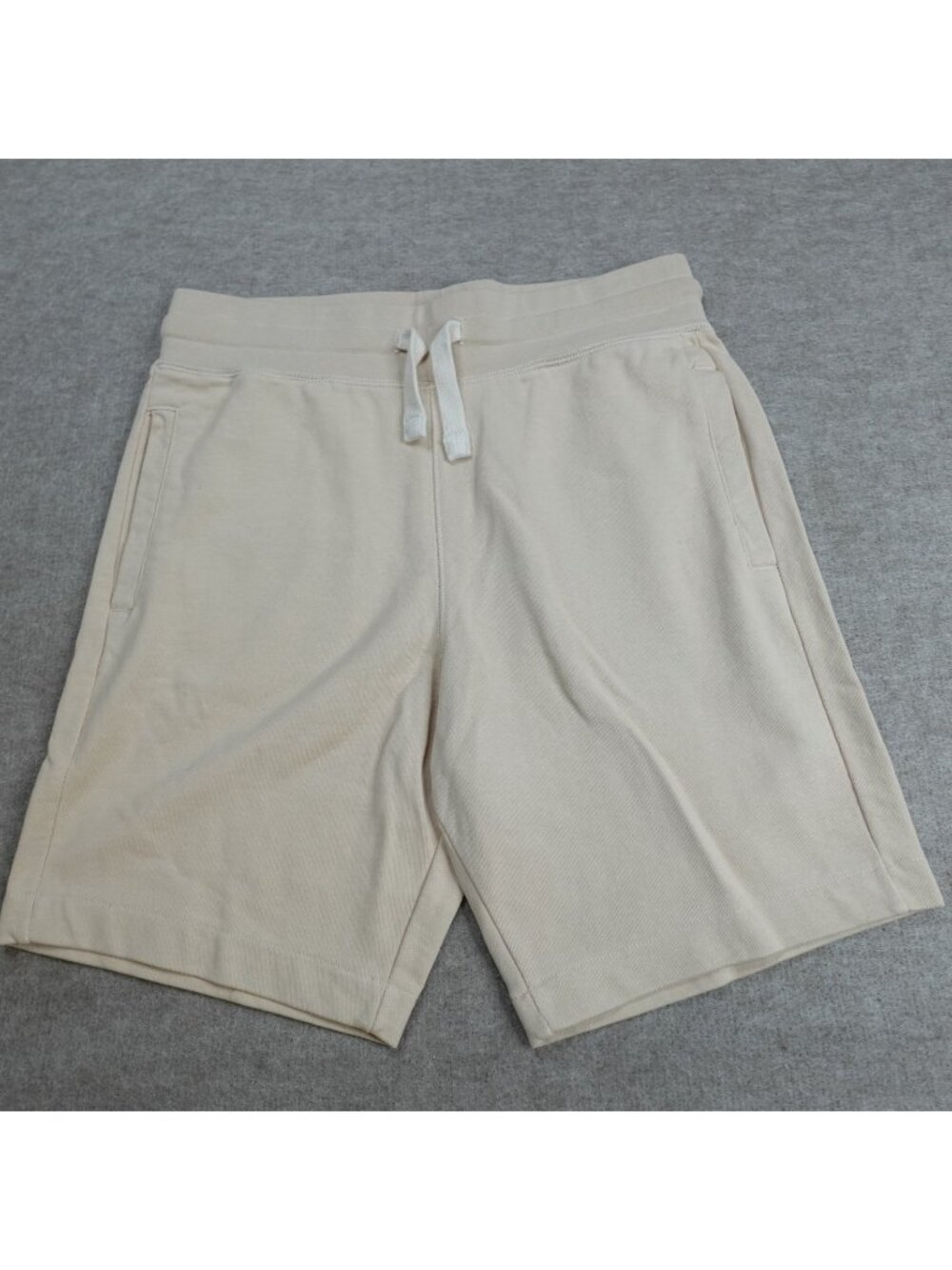 The Stronghold Mens Shorts Medium Beige Drawstring Solid Sweatshorts